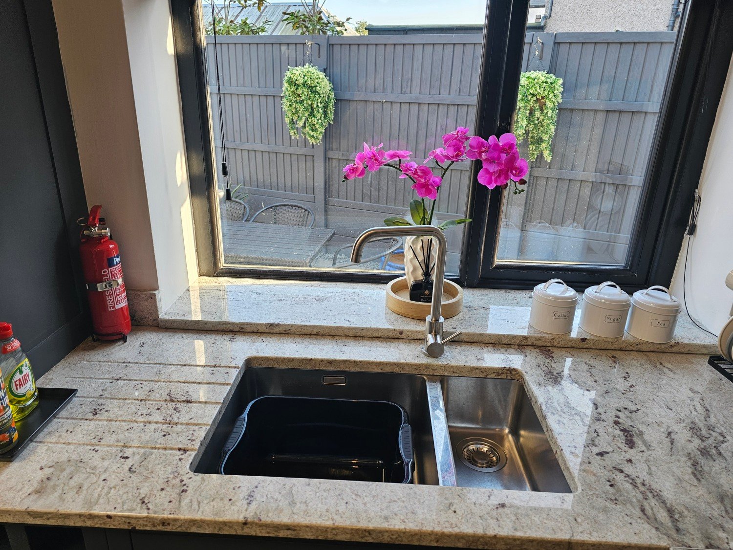 Kitchen sink and worktop at Birkdale Links Lodge