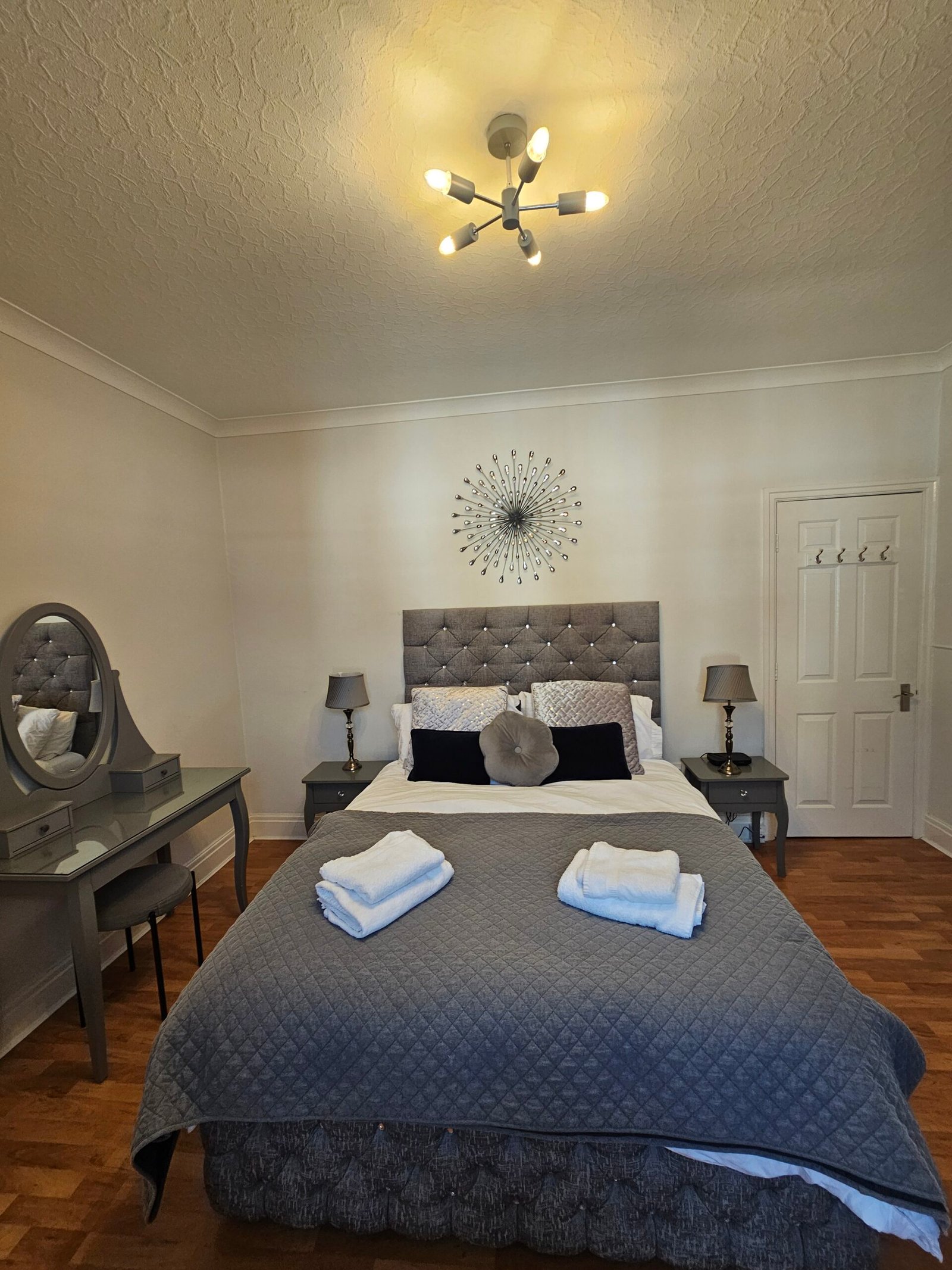 Comfortable bedroom at Lakeview Apartment